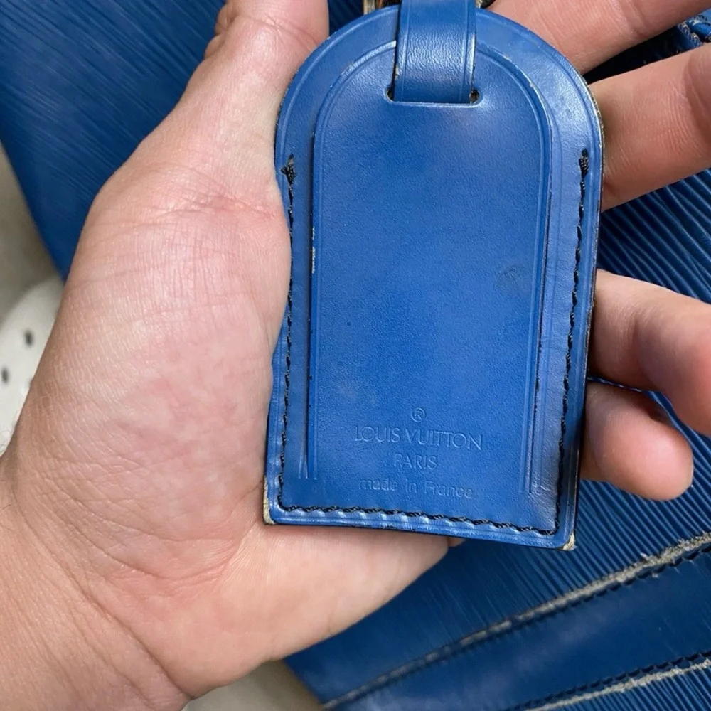 Louis Vuitton Blue Epi Keepall 50 - Picture 6 of 9
